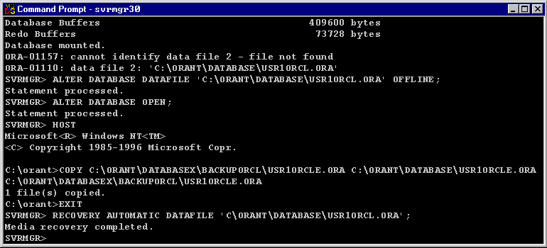 Missing Database File 8