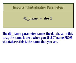1) The db_name parameter names the database.