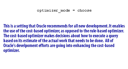 7) This is a setting that Oracle recommends for all new development