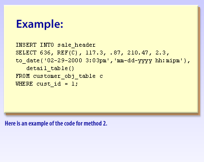 4) Here is an example of the code for method 2.