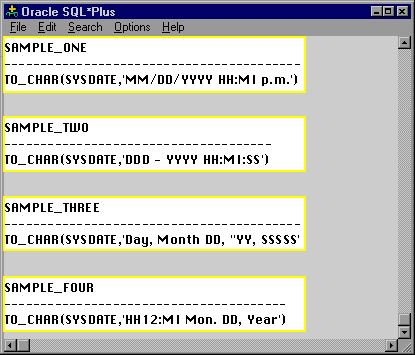 Date and time formats