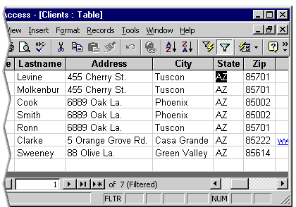 The datasheet now only display clients