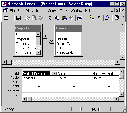Analyze a select Query in Design View