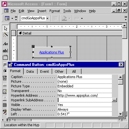 Form and command button