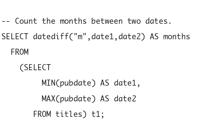 datediff() returns the number of specified time intervals between two dates