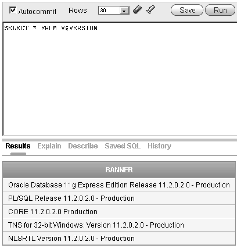 Oracle SQL Engine