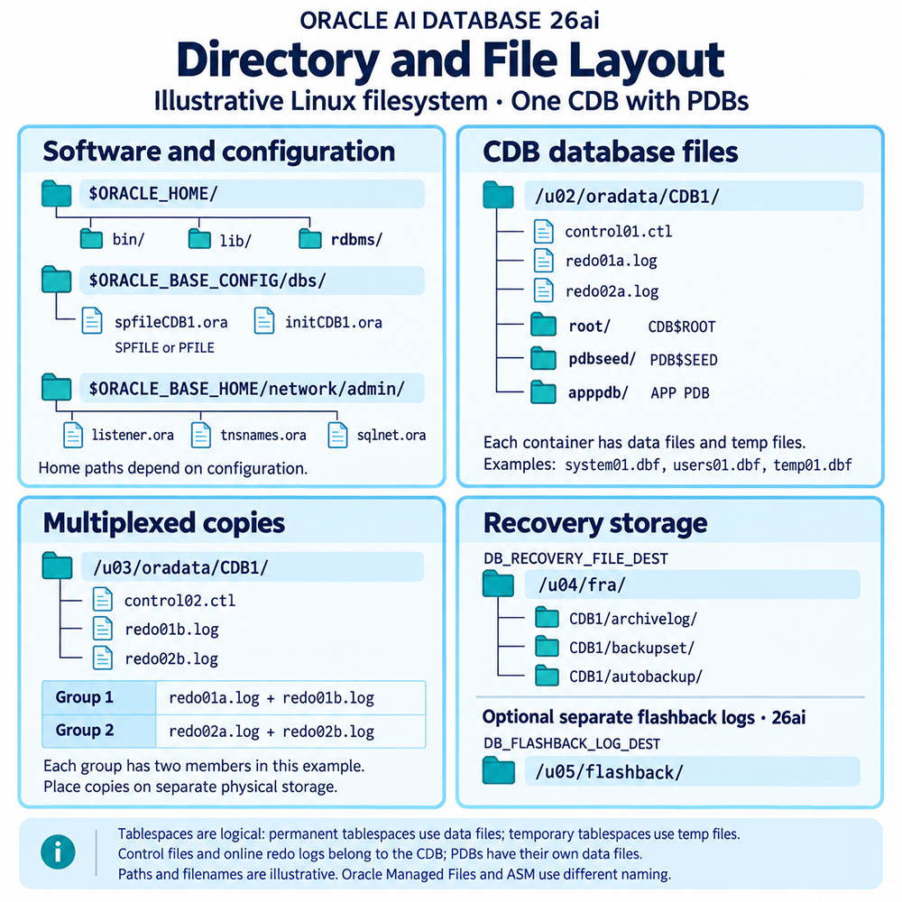 Contains parameters that specify the database block size