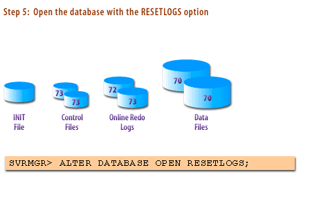 Step 5: Open the database with the RESETLOGS option