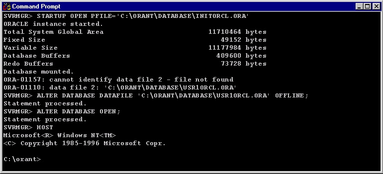Missing Database File 5