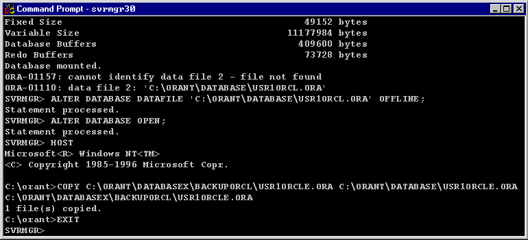 Missing Database File 7