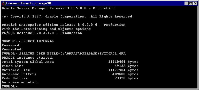 Recover Lost Control File 6
