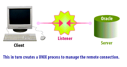 3) This in turn creates a UNIX process to manage the remote connection.
