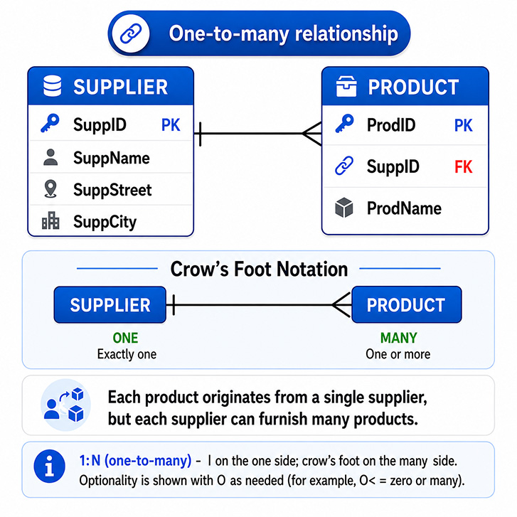 2) 1:N relationship