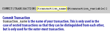 transaction_name is the name of your transaction. This is only used in the case of nested transactions so that they can be distinguished from each other, but is only used for the outer-most transaction.