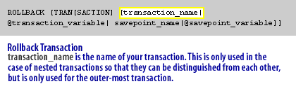 transaction_name is the name of your transaction. This is only used in the case of nested transactions so that they can be distinguished from each other, but is only used for the outer-most transaction.