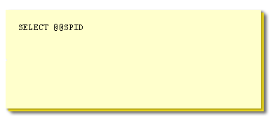 @@SPID returns the current process ID. This function is especially useful when you are troubleshooting locking problems. The statement above returns the integer value of the identifier for the current process that executed the statement.