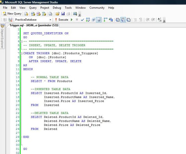 Transaction commit or rollback after trigger execution