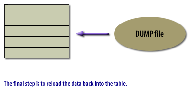 4)The final step is to reload the data back into the table.
