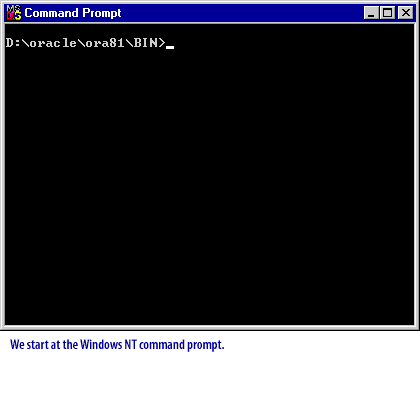 1) We start at the Windows command prompt
