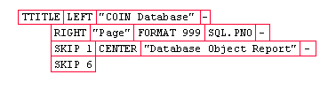 Oracle Title Syntax