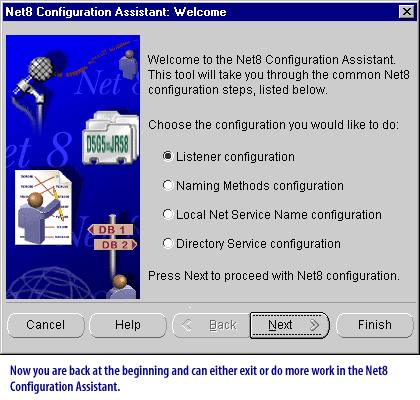 8) Now you are back at the beginning and can either exit or do more work using Net Manager.