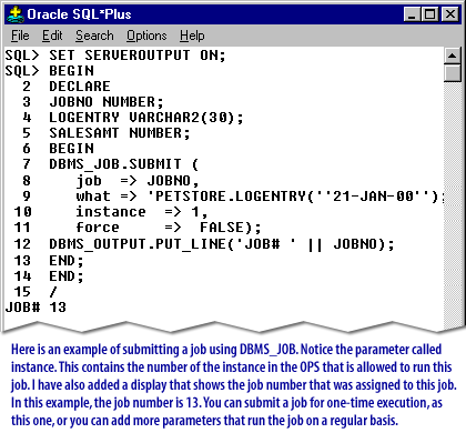 1) DBMS Job 1