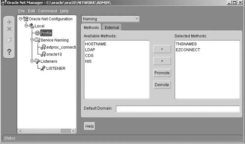 Figure 5-11: Oracle Net Manager