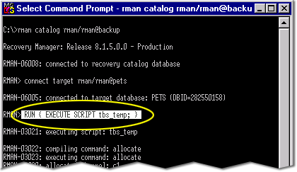 3) RMAN scripts can be integrated with operating-system command scripts