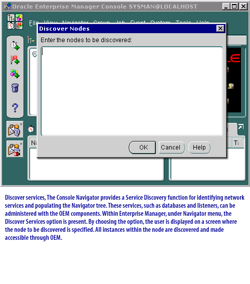 11) Discover services, The Console Navigator provides a Service Discovery function for identifying network services and populating the Navigator tree.