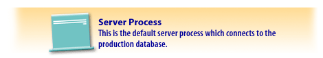 Server Process - This is the default server process which connects to the production database