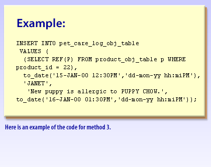 6) Here is an example of the code for method 3.
