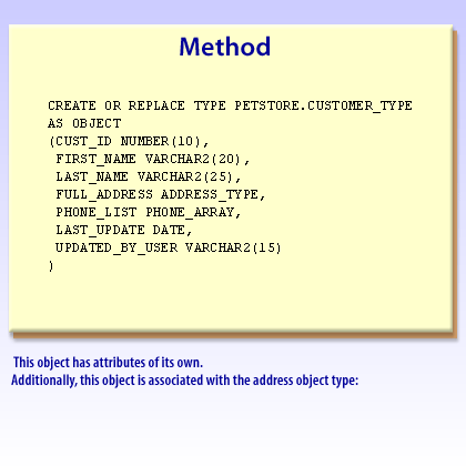 7) The following example defines a customer object.