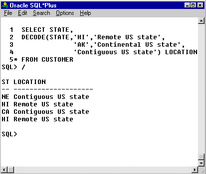 Oracle sql case