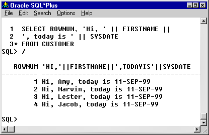 ROWNUM pseudocolumn appears here in the SELECT clause just like any column