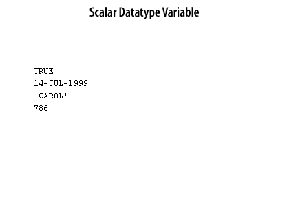 2) A scalar datatype has no internal components and holds a single value.