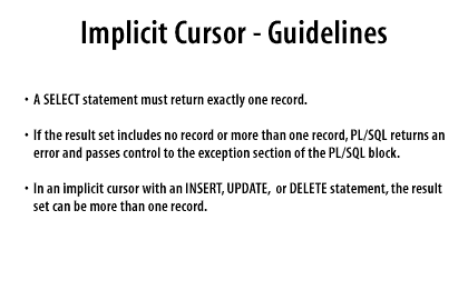 A SELECT statement must return exactly one record
