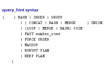 query_hint syntax