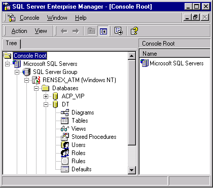 If you drill down the database, you will see the hierarchical list of objects contained within it