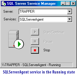 SQL ServerAgent service in the Running State