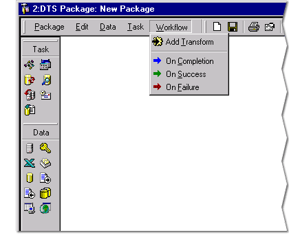 The Active Script Task allows you to define a Visual Basic ActiveX script or Java ActiveX script to be executed