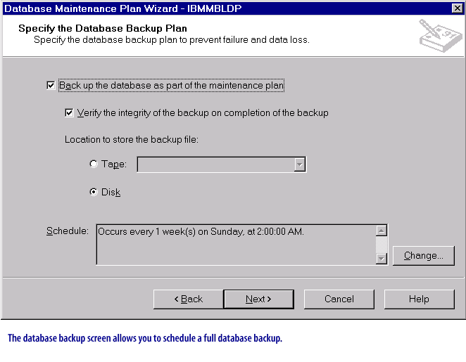 5) Database Maintenance Plan Wizard 5