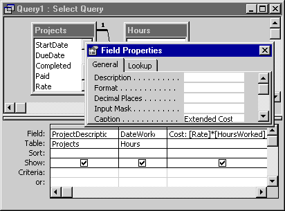 Query in Design view